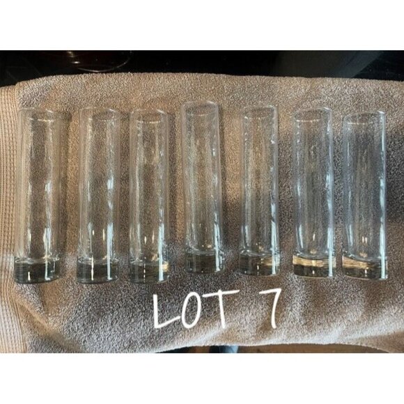 No Name Other - Tall Cylinder Glass Vases Clear Wedding Party Centerpieces Lot Of 7 New